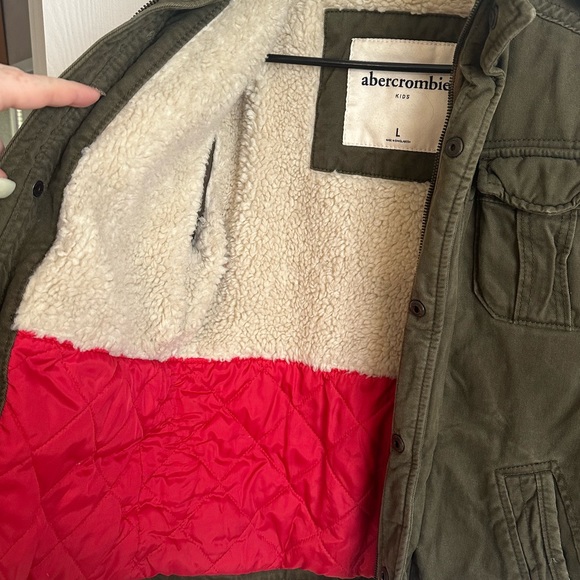 Abercrombie Kids lightly worn green jacket size L - Picture 8 of 14